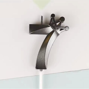 Number 7 Crown Designed Birthday Candle